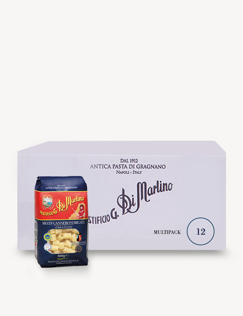 Mezzi Canneroni Rigati | 100% talian durum wheat | Pasta Di Martino ...